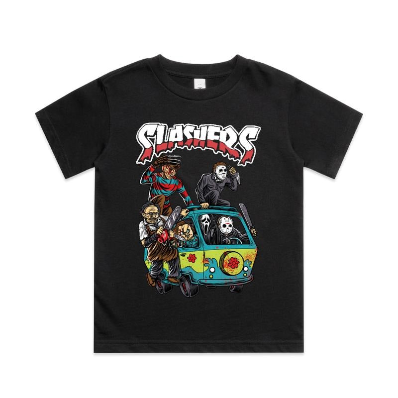 Slashers Mystery Machine Youth Horror Silkscreen T-Shirt Hoodie, Sweatshirt | WearSparks.com