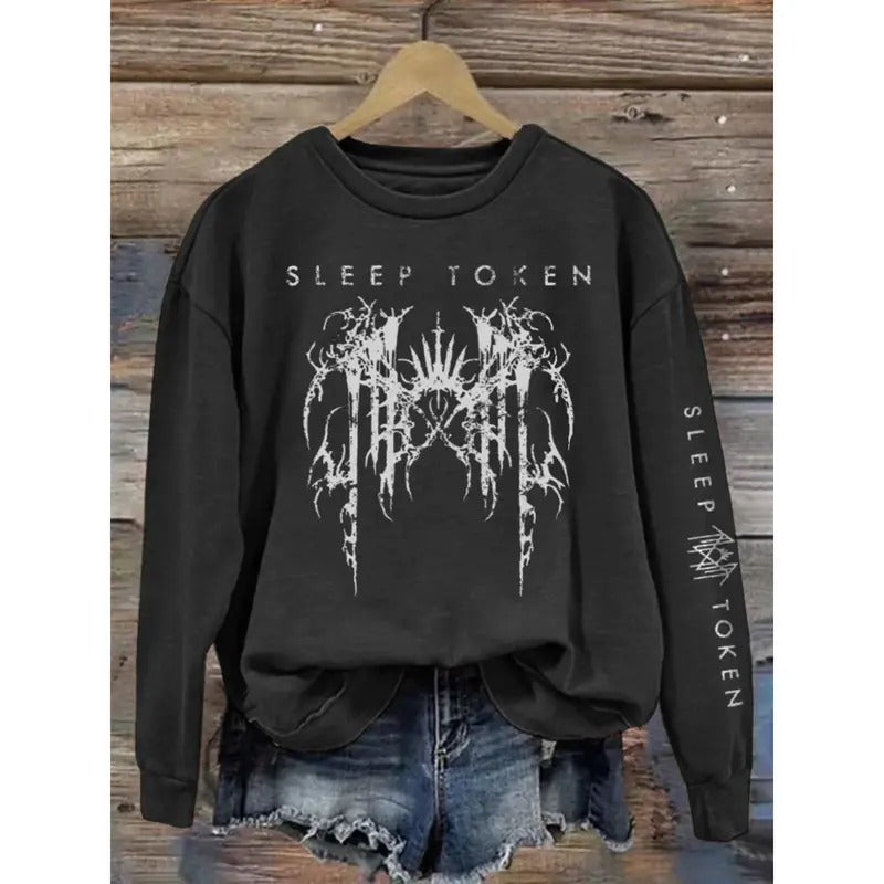 Sleep Token - Band Logo Print Vintage Sweatshirt - Hoodie, Gift For Fan Sleeves With Designs T-Shirts | WearSparks.com