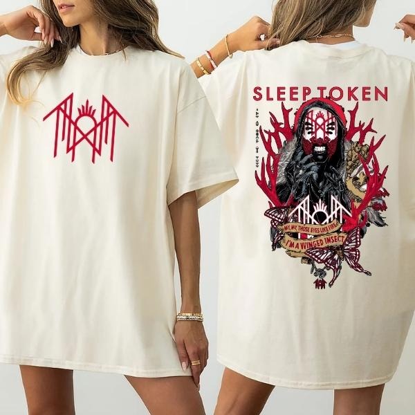 Sleep Token Butterfly Rock Band Shirt, Graphic Band T-Shirt, Sweatshirt, Hoodie, Unisex Gift for Fan | WearSparks.com