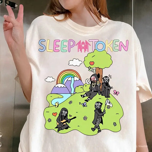 Sleep Token C0wboy Rider Shirt Cute Rainbow T-Shirt Casual Cotton Hoodie, Sweatshirt | WearSparks.com