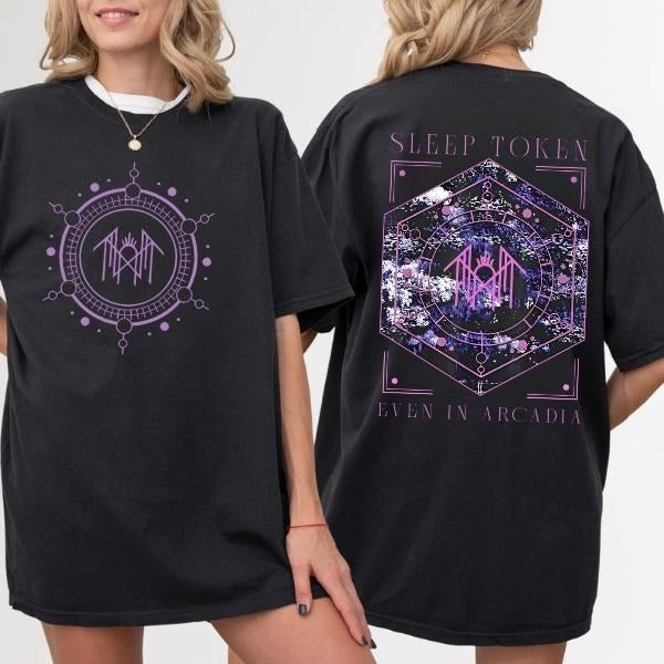 Sleep Token Even in Arcadia Album Flamingo 2 Sides T-Shirt, Sweatshirt, Hoodie, Even in Arcadia Flamingo Emblem...