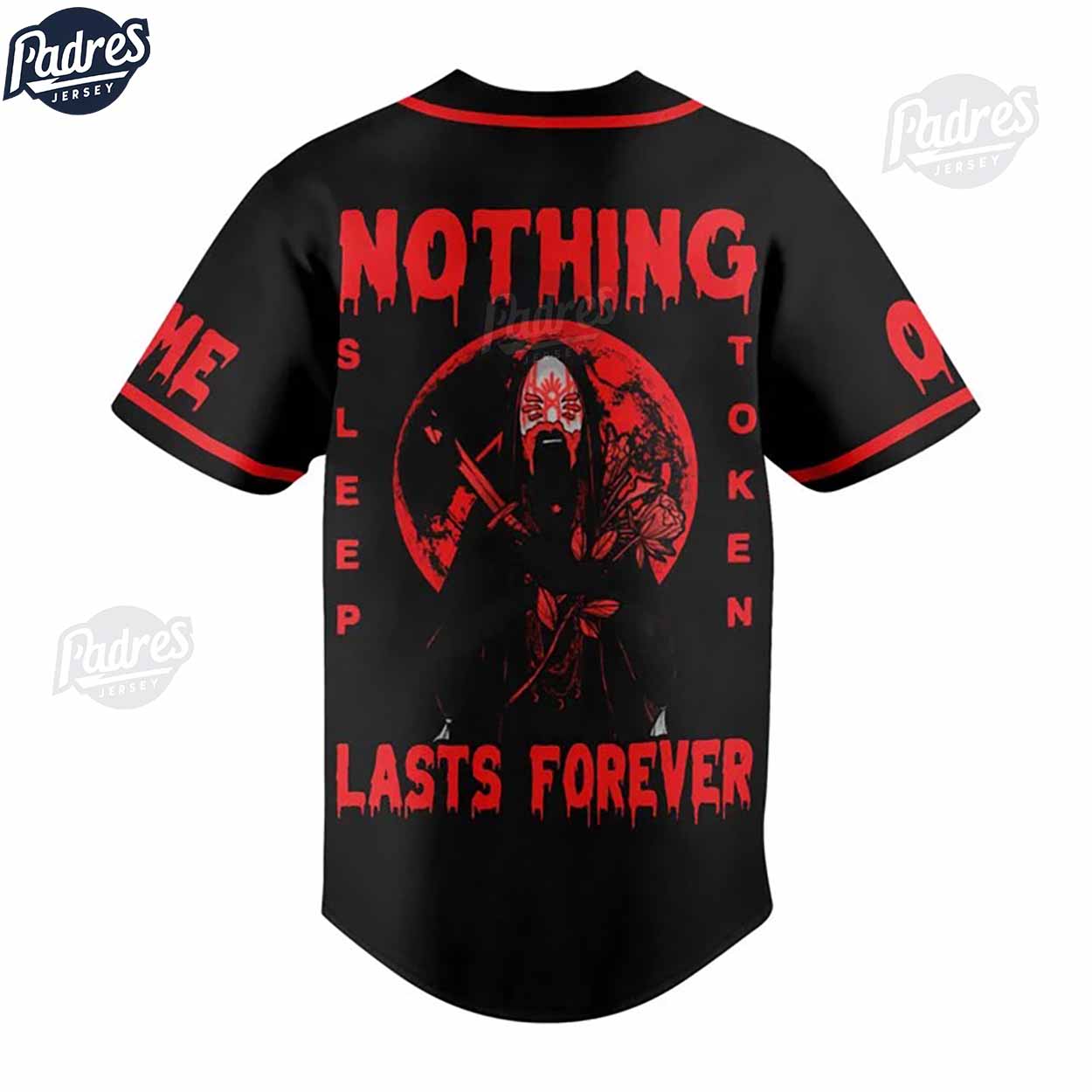 Sleep Token Nothing Lasts Forever Custom Baseball Jersey Style - Padres Jersey Oasis: Elevate Your Baseball... (Image 3)