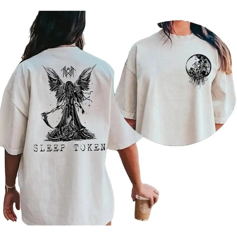 Sleep Token Reaper Angel Shirt  2 Sided Shirt, Rock Band Vintage T-shirt, Sleep Token Tour Perfect Gift For Fans Classic...