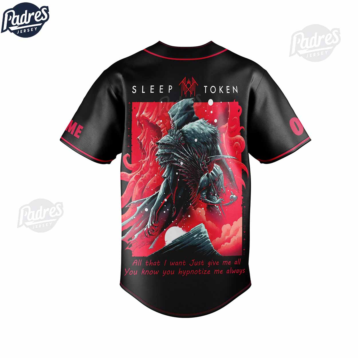 Sleep Token The Teeth Of God Tour Custom Baseball Jersey Style - Padres Jersey Oasis: Elevate Your Baseball... (Image 3)
