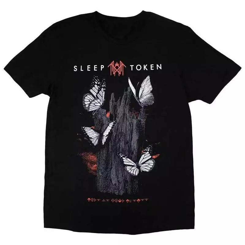 Sleep Token Unisex T-Shirt Butterflies T-shirt, Vintage 90s style top clothing, Unisex graphic Streetwear shirts Hoodie,...