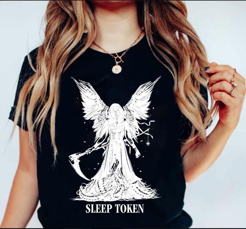 Sleep Token Winged Reaper T-Shirt | Hot Topic Cotton Fabric Hoodie, Sweatshirt | WearSparks.com
