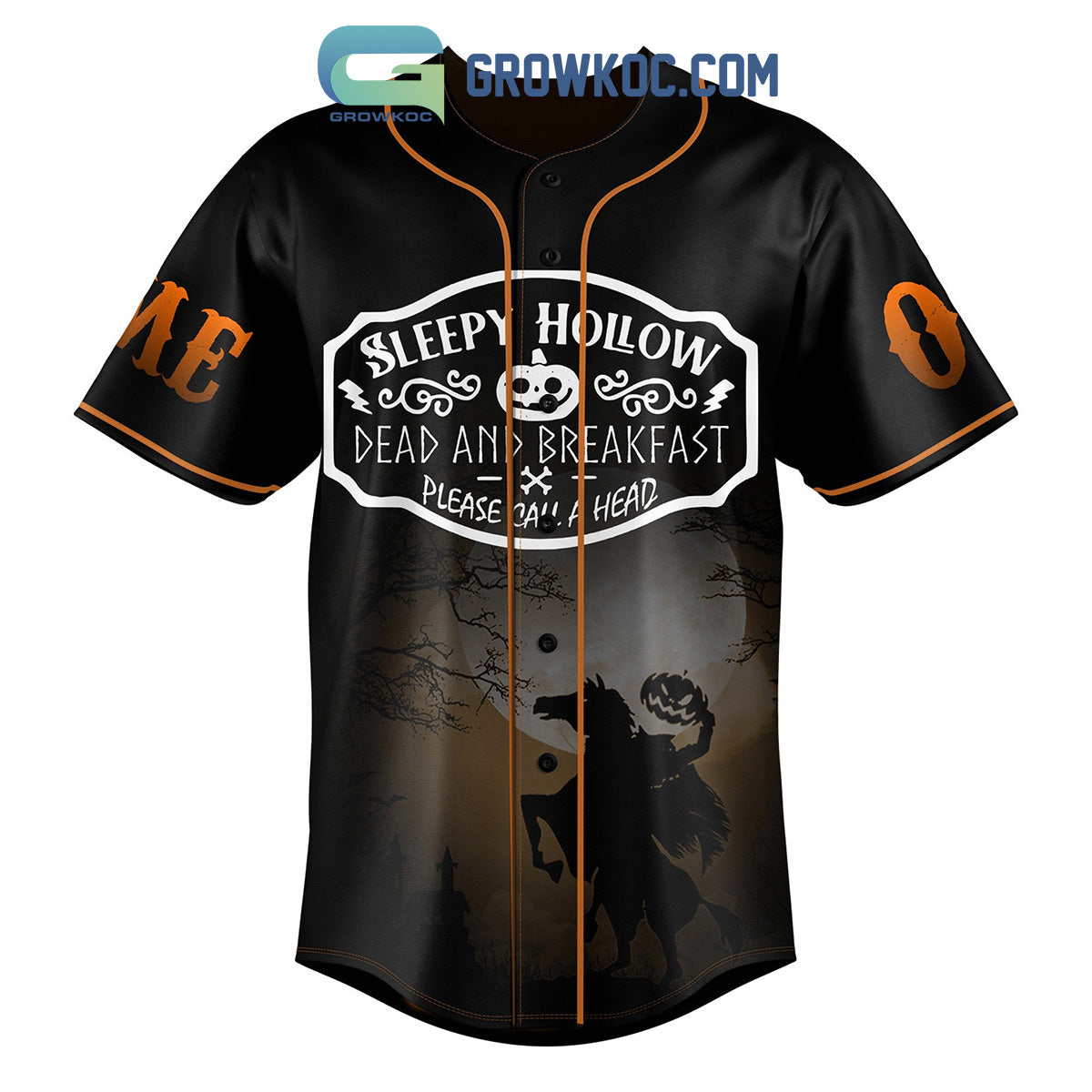 Sleepy Hollow Dead and Breakfast EST 1869 The Place To Rest A Weary Head Personalized Baseball Jersey