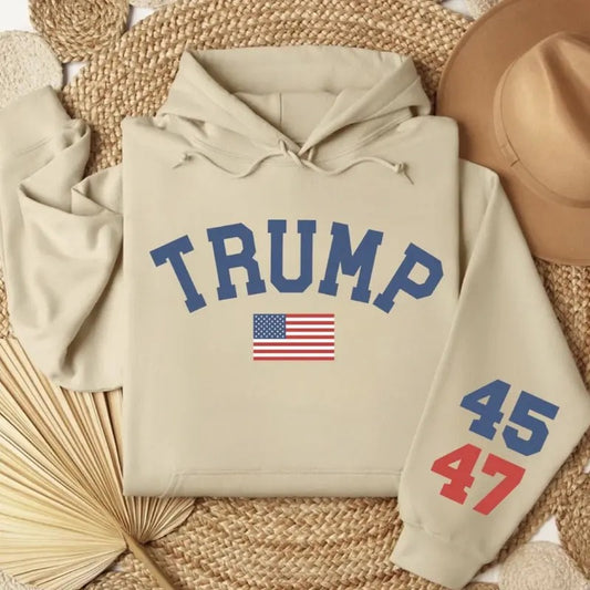 Sleeve Trump 45 47 Shirt Sweatshirt Hoodie, Trump Train Sweatshirt, Make America Great Again, Election 2024, Gifts for...