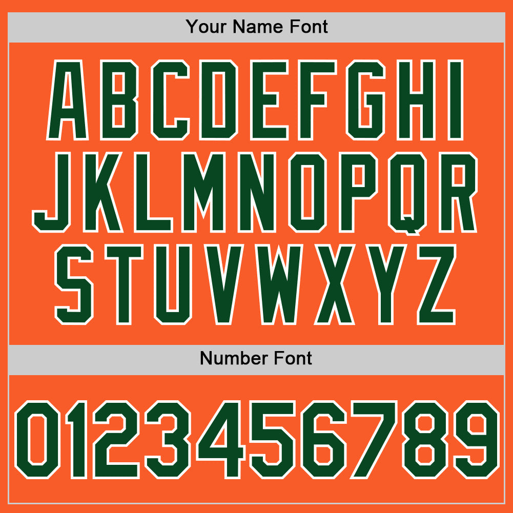 Custom Orange Green-White Authentic Sleeveless Baseball Jersey