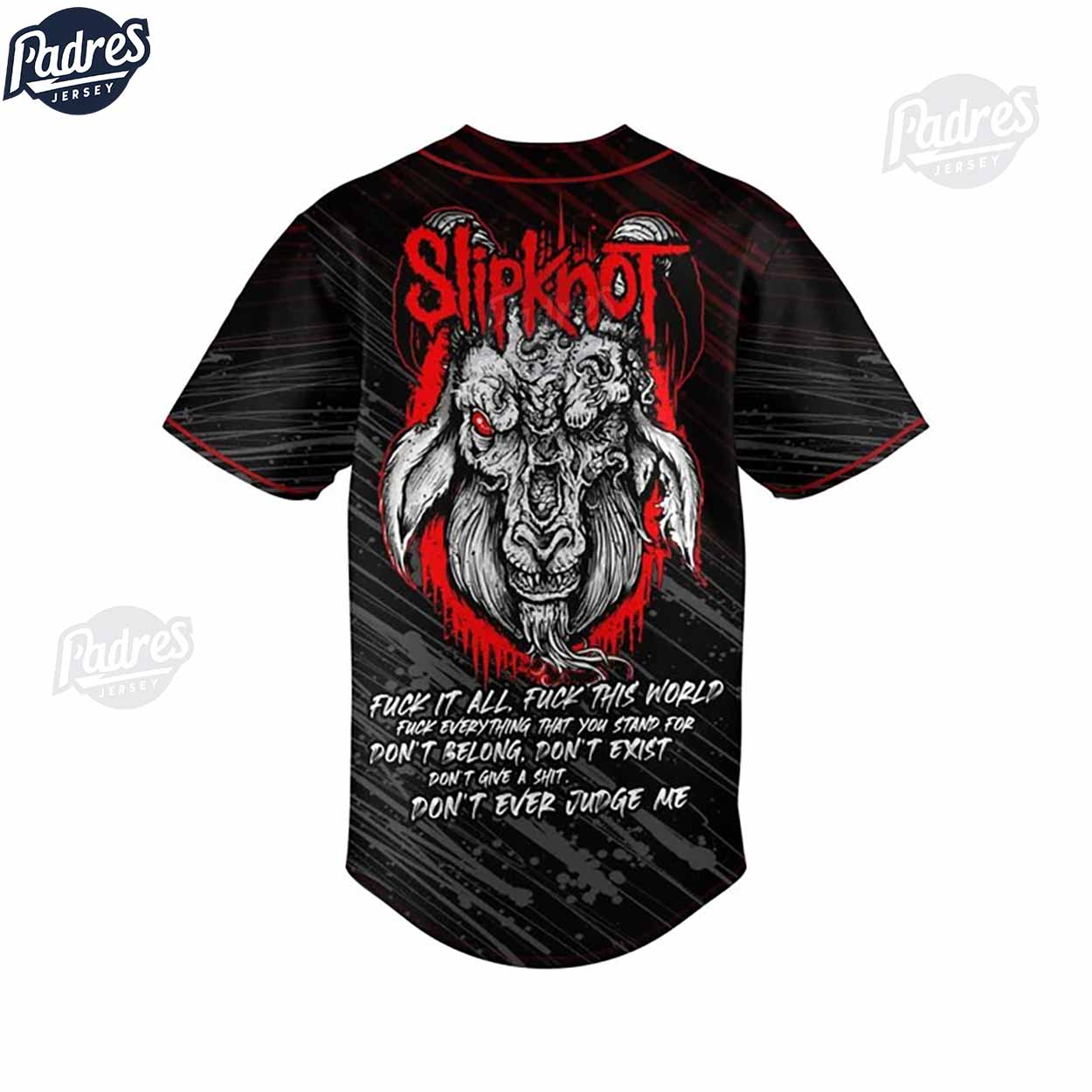 Slipknot Black Baseball Jersey - Padres Jersey Oasis: Elevate Your Baseball Style Game T-Shirts, Hoodie, Sweatshirt (Image 3)