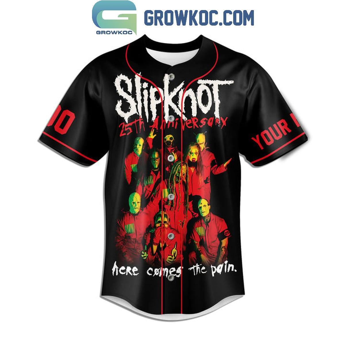 Slipknot Here Cones The Pain 2024 Tour Fan Schedule Personalized Baseball Jersey