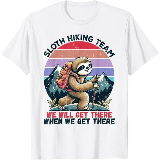 Sloth Hiking Team Hiking Gifts Men Funny Sloth T-Shirt Made in USA Hoodie, Sweatshirt | WearSparks.com