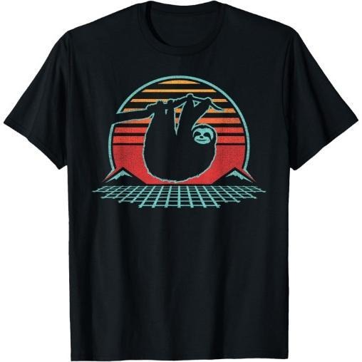 Sloth Retro Vintage 80s Style Zoologist Animal Lover Gift T-Shirt Made in USA Hoodie, Sweatshirt | WearSparks.com