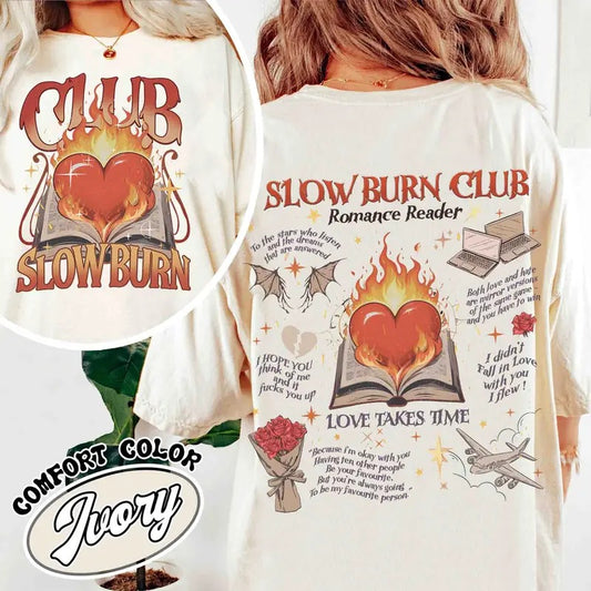 Slow Burn Shirt, Slow Burn Romance, Slow Burn Book Club Shirt, Slow Burn Book Club, Romance Reader Book Club Shirt,...
