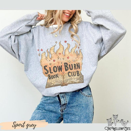 Slow burn book club sweatshirt smut sweatshirt smutty book club sweater, spicy romance dirty book romantasy bookish...
