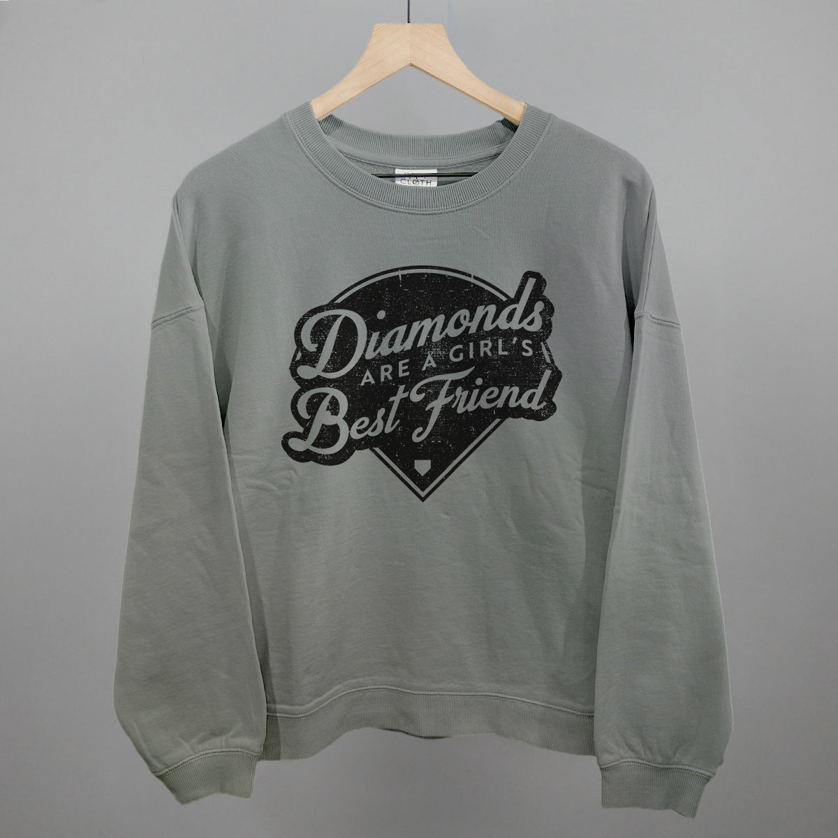 Diamonds Are A Girl's Best Friend (Vintage Script) T-Shirts, Hoodie, Sweatshirt | WearSparks.com (Image 1)