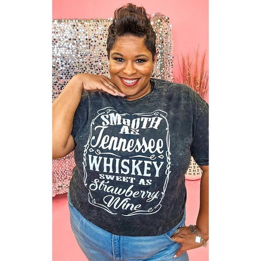 Smooth as Tennessee Whiskey Mineral Washed Black Graphic Shirt Hoodie, Sweatshirt | WearSparks.com