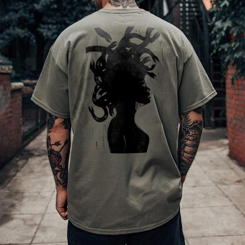 Snake character printed designer round neck T-shirt - Naughty Clothes Men Hoodie, Sweatshirt | WearSparks.com