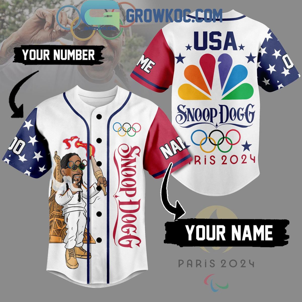Snoop Dogg USA Icon For Paris Olympic 2024 Personalized Baseball Jersey