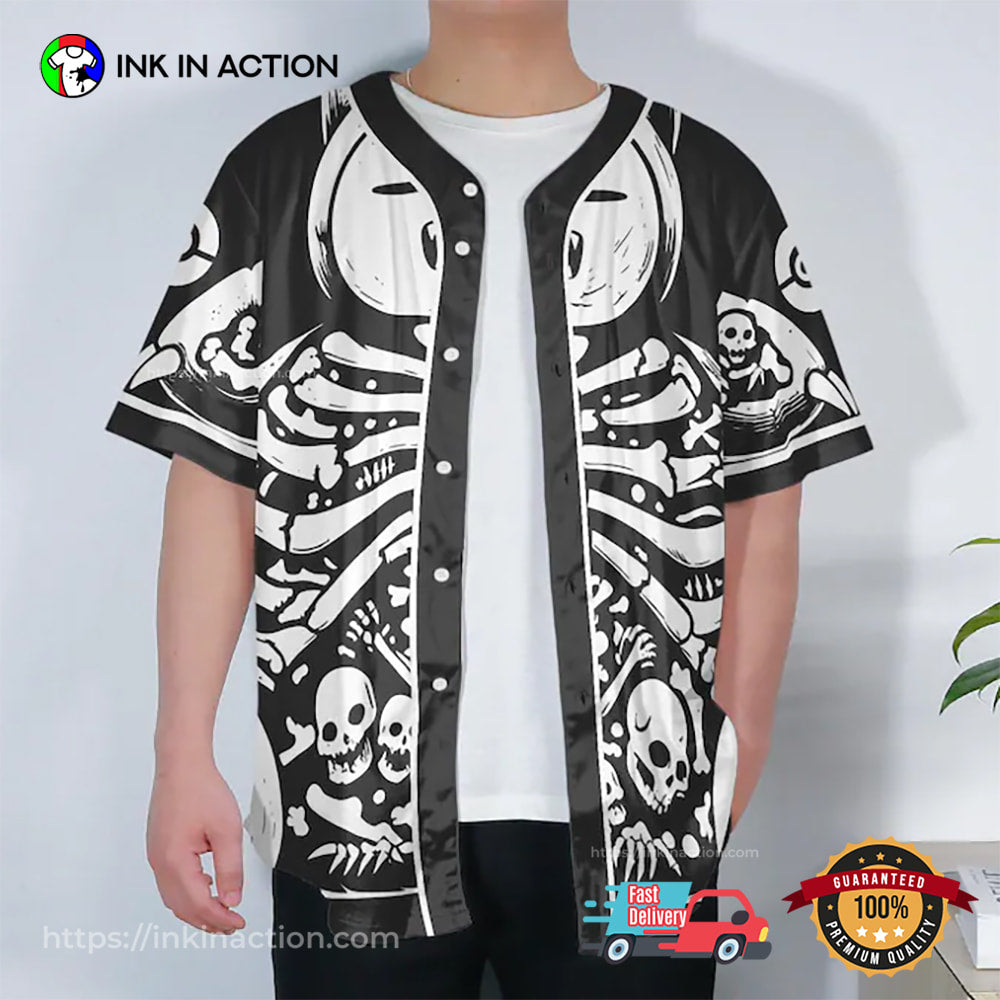 Snorlax Skeleton Graphic Baseball Jersey