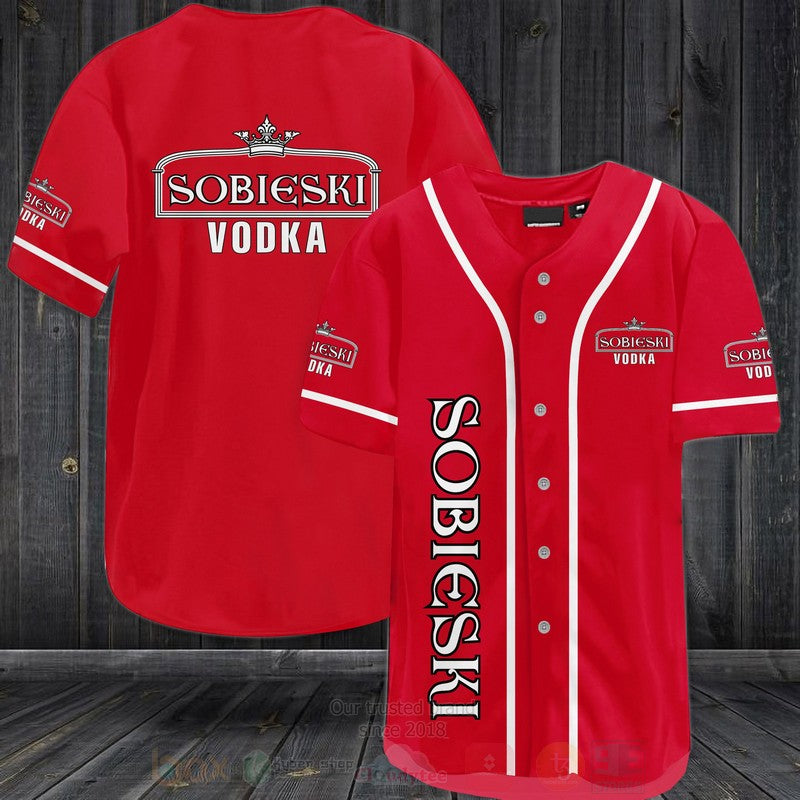 FASHION Sobieski Vodka Baseball Jerseys Botton Shirt