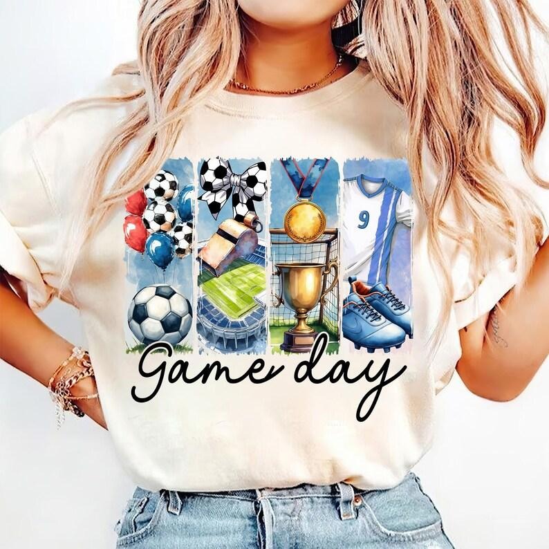 Soccer Game Day Coquette Bow, Soccer Mama, Soccer Mom, Brushstroke Tshirt Cotton Hoodie, Sweatshirt | WearSparks.com