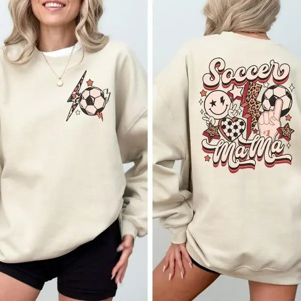 Soccer Mom Sweatshirt, Soccer Mama Mom Shirt, Game Day Sweatshirt, Soccer Mom Jersey, Mom Sweatshirt, Soccer Shirt,...