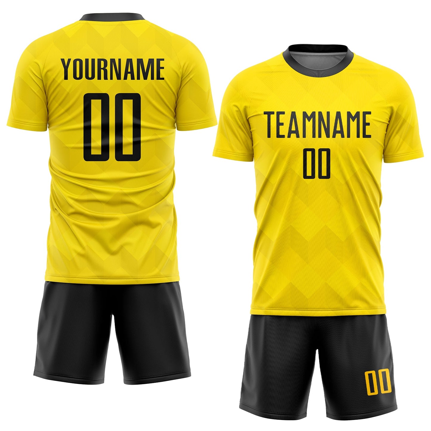 Custom Gold Black Sublimation Soccer Uniform Jersey T-Shirts, Hoodie, Sweatshirt | WearSparks.com (Image 2)