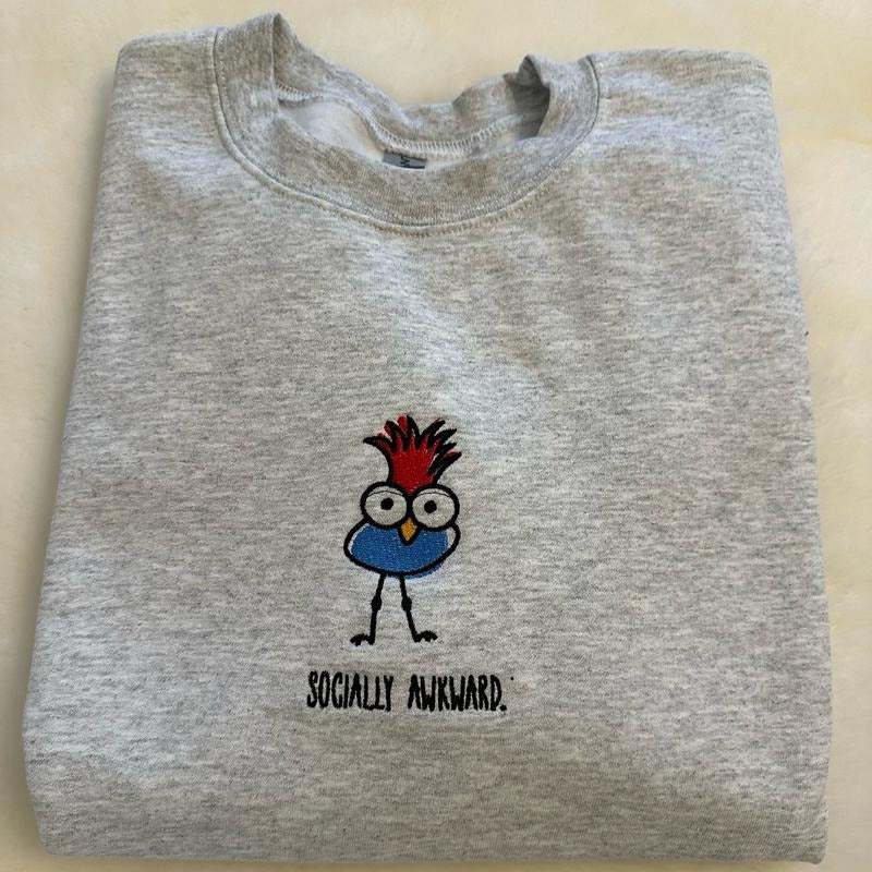 Socially Awkward Embroidered Custom Colors Tee Shirt Hoodie, Sweatshirt | WearSparks.com