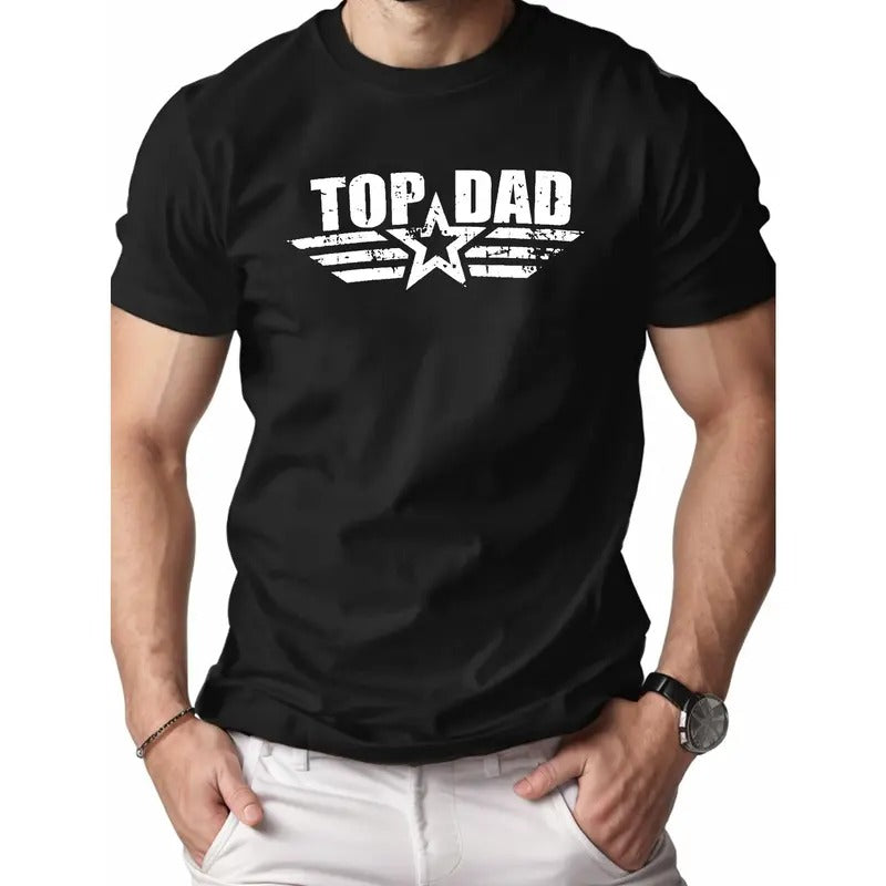 Soft & Breathable Top Dad Pure Cotton Comfort Fit Men's T-Shirt - Premium Quality, Classic Tees for Everyday Wear
