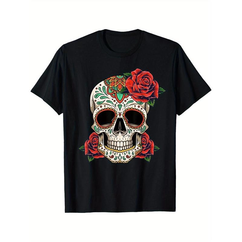 Soft & Comfy Cotton Skull Print T-Shirt