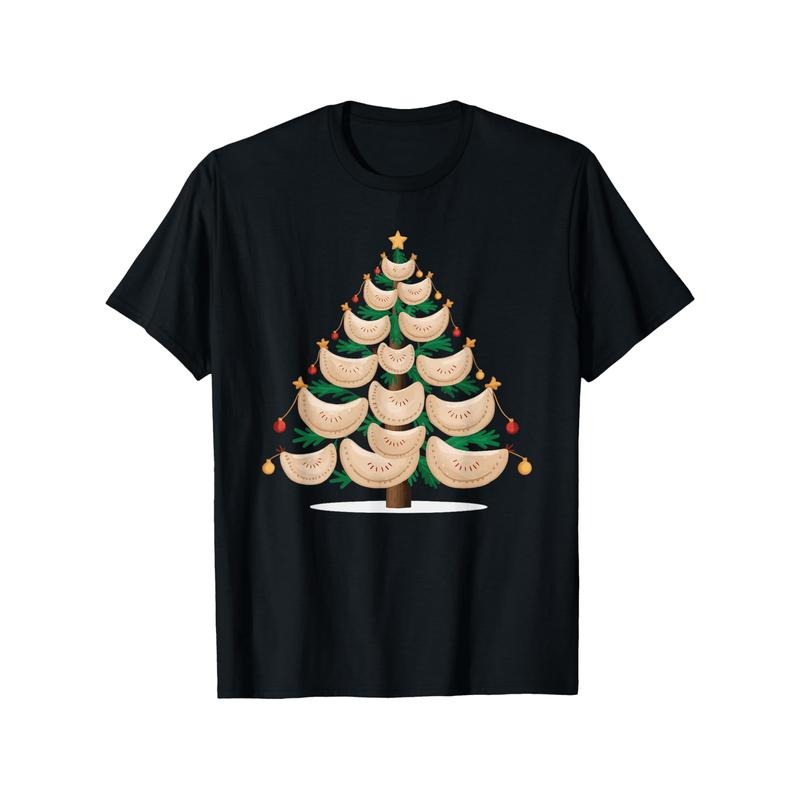 Soft & Stylish 100% Cotton T-Shirt with Unique Pierogi Tree Design