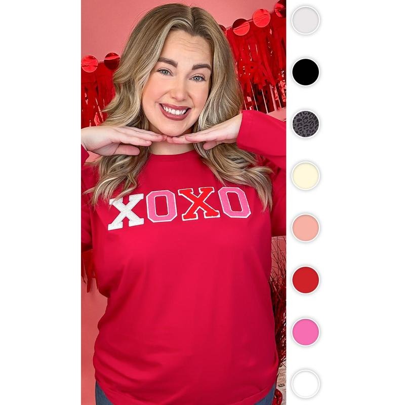 Soft Chenille XOXO Boyfriend Long Sleeve - Cozy Love Hug #XOXO #ValentinesLongSleeve #ChenilleVibe T-Shirts, Hoodie,...
