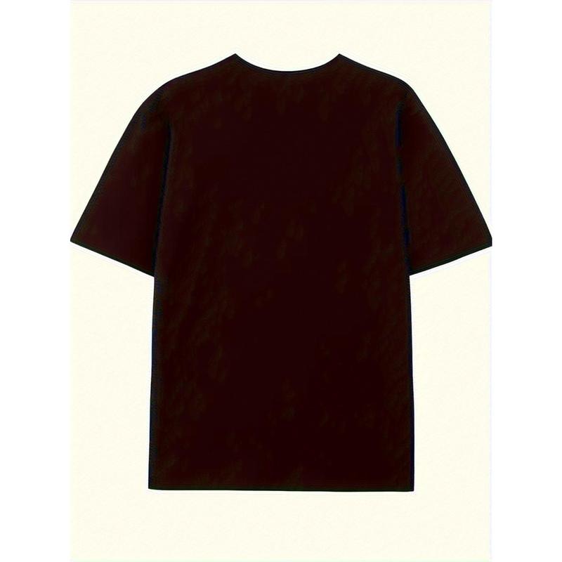 Soft Comfortable Cotton Men's Pizza Printed Graphic Tee, Casual Short Sleeve Crew Neck T-shirt, Outdoor Clothes made in...