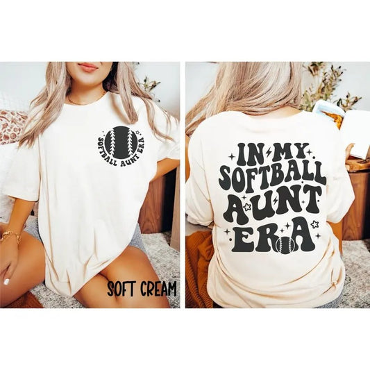 Softball Aunt Tshirt Aunt Softball Shirt Gift For Softball Game Day Shirt Retro Softball Shirt Ballpark Shirt Catcher's...