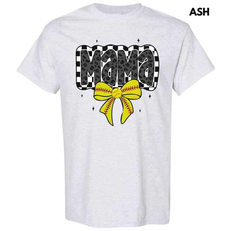 Softball Checkered Mama Gildan Short Sleeve T-Shirt 'NLB' Hoodie, Sweatshirt | WearSparks.com