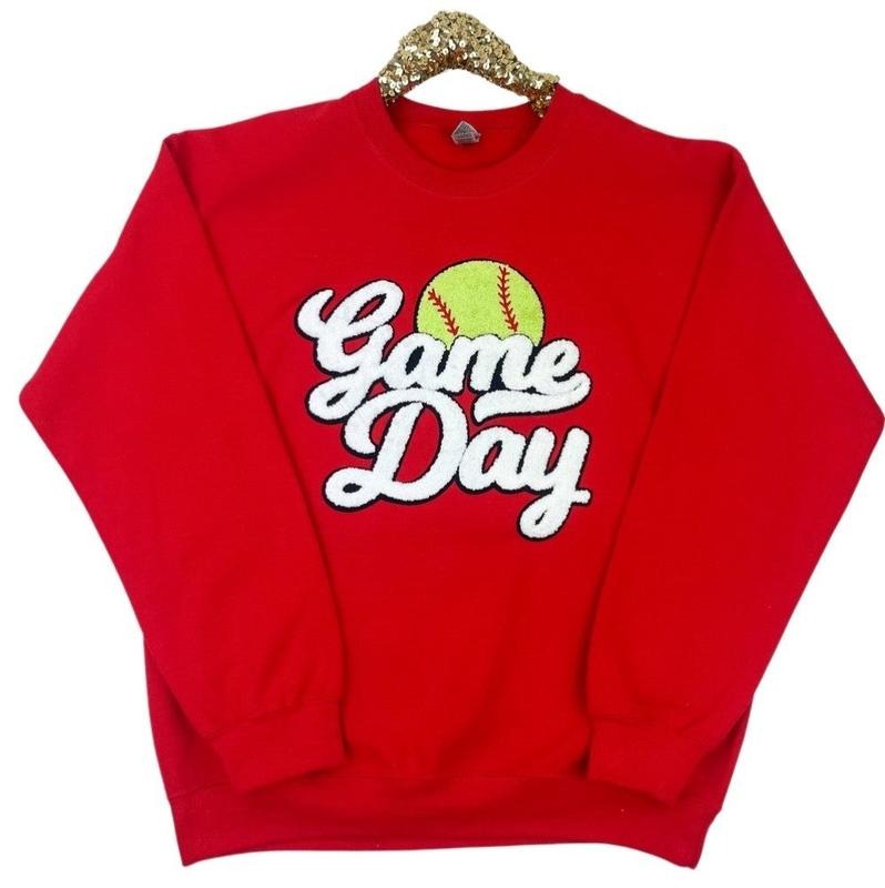 Softball Game Day Patch Sweatshirt T-Shirts, Hoodie | WearSparks.com