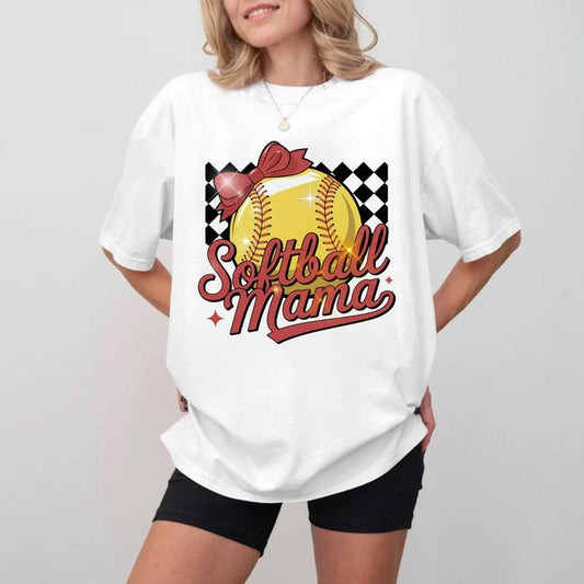 Softball Mama Crewneck, Unisex Cotton Shirt for Sports Moms Hoodie, Sweatshirt | WearSparks.com