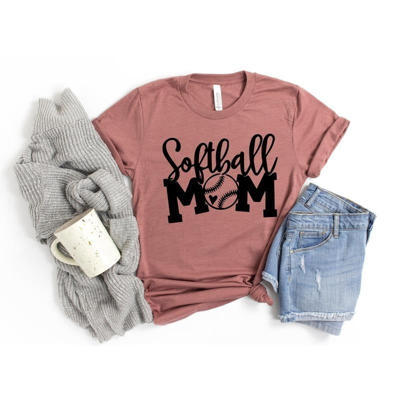 Softball Mom Shirt Softball Mom Softball Tshirts Softball Mom Shirts New Mom Shirts Mother Day Shirt Softball Mom Shirt...