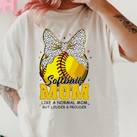 Softball Mom... Louder Shirt ~ Unisex Apparel Relaxed Fit Printed In The USA Clothing Womenswear Casual Comfort Cotton...