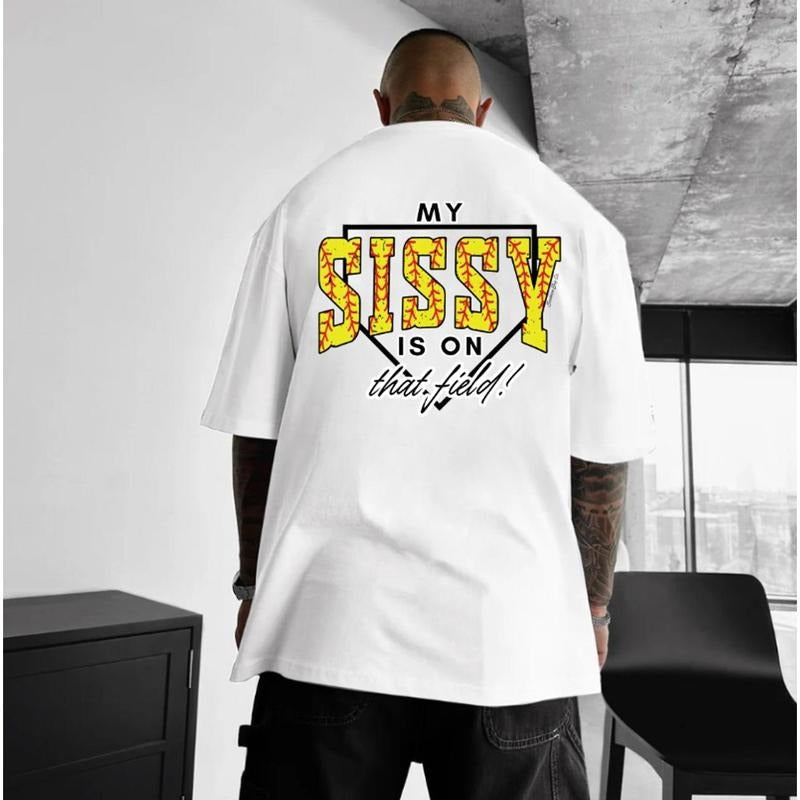 Softball My Sissy on the Field Tee, Cute Softball Sister Shirt, Fun Sibling Apparel for Game Day UXWTN Hoodie, Sweatshirt