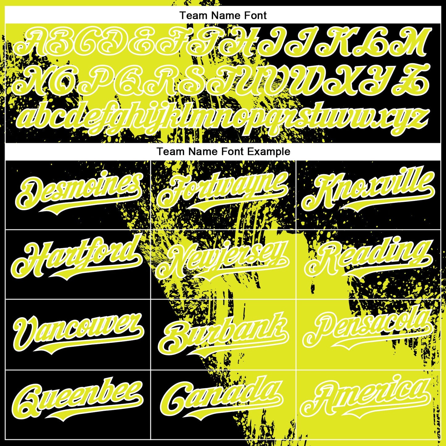 Custom Black Neon Yellow-White 3D Pattern Abstract Brush Stroke Two-Button Unisex Softball Jersey T-Shirts,... (Image 4)