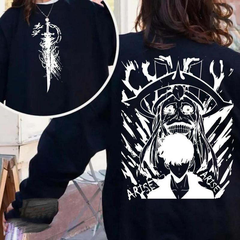 Solo Leveling Arise Shirt, Vintage Anime Hunter Tee, Distressed Gift for Fans, Retro Sung Jin-Woo, Wardrobe Staple, For...