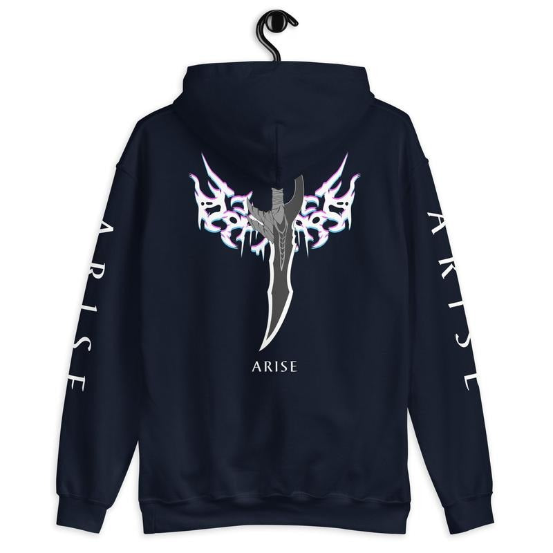 Solo Leveling Double-Sided Hoodie - Statue of God Graphic Shirt - Anime shirt
