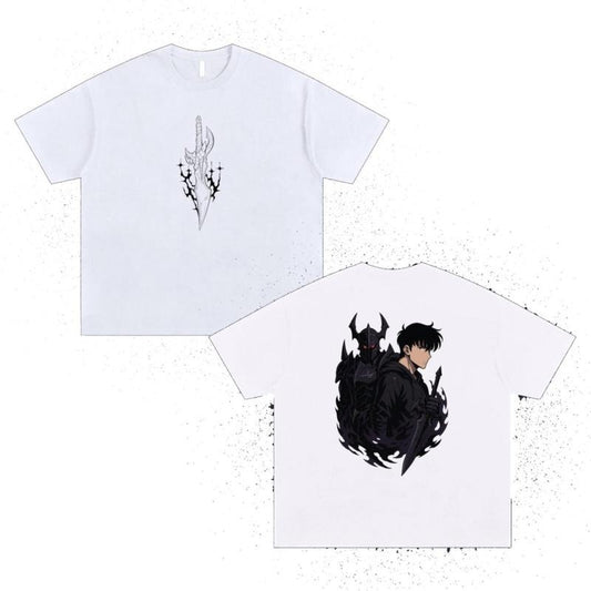 Solo Leveling Shirt, Sung Jinwoo Anime Shirt, Shadow Monarch Tee, Igris Graphic, Korean Webtoon Streetwear, Clean Look,...