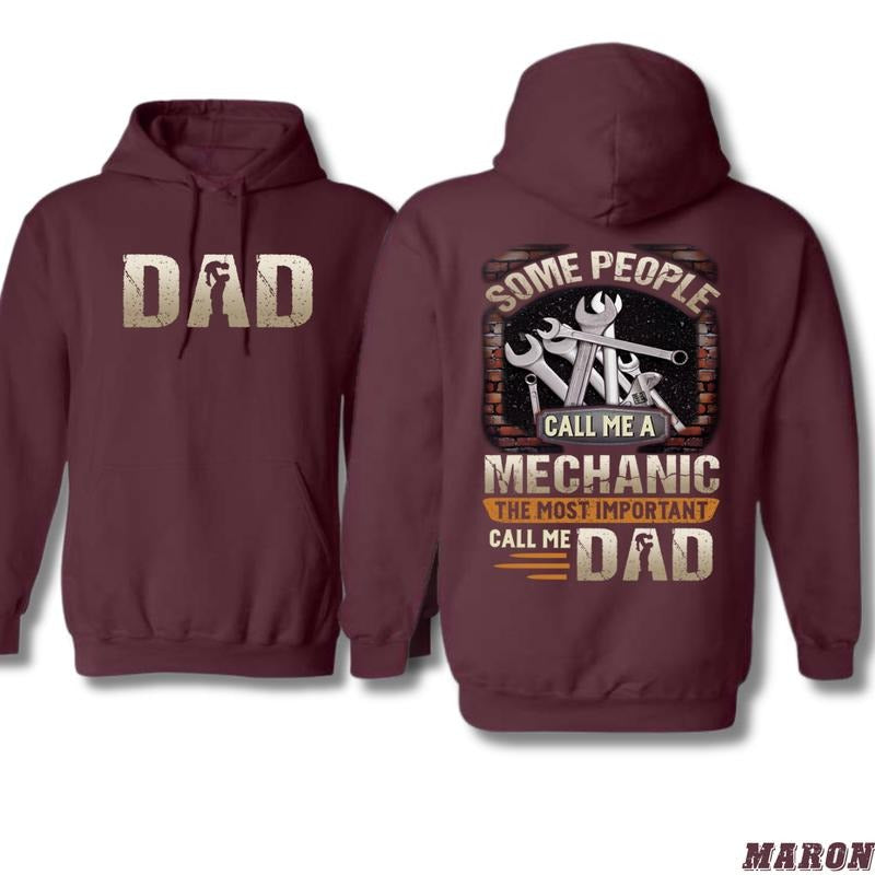 Some People Call Me A Mechanic - Funny Father's Day Hoodie Featuring Tools and Bold Typography, Perfect for Dads Who Love...