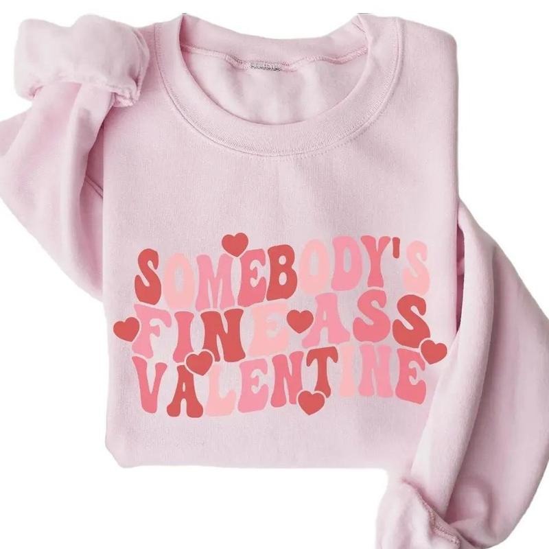 Somebody's Fine Ass Valentine Crewneck Sweatshirt, Hoodie, T-shirt | WearSparks.com