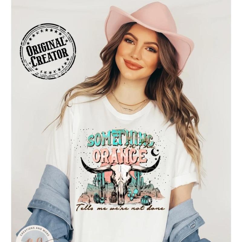 Something In The Orange Shirt, Western Desert Shirt, Desert Drifter Shirt, Hippies And Cowboys Shirt, Boho Shirt ZN5FN...