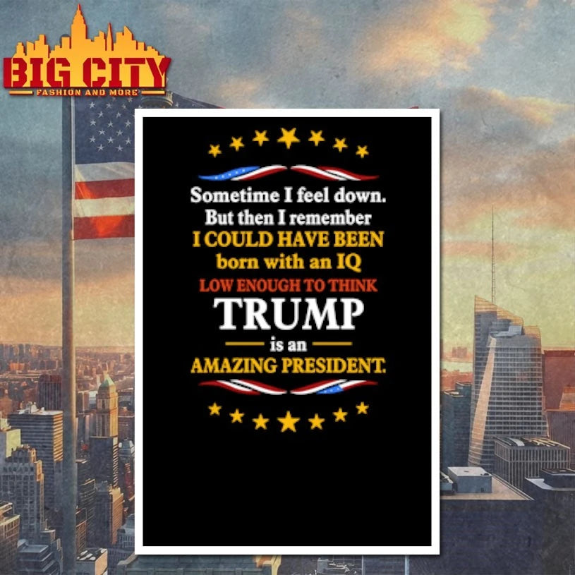 Sometimes I Feel Down But Then I Remember I Could Have Been Born With An IQ Low Enough To Think Trump Is An Amazing President Shirt