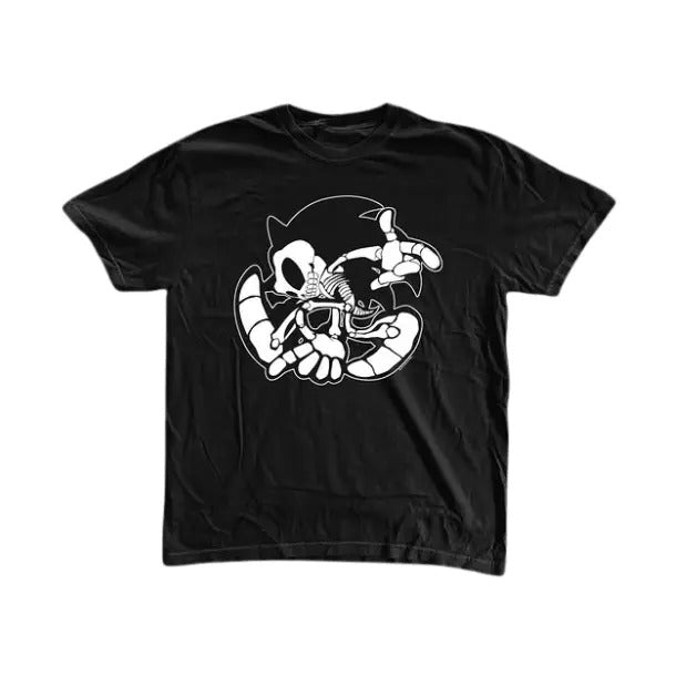 Sonic Skull T-Shirt, Sonic Adventure Shirt, Unisex Graphic Tees Gothic Grunge Y2k Emo Scene Amity Affliction Style...